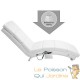 Fauteuil Ergonomique Simili Cuir blanc. MASSAGE et Chauffant avec télécommande