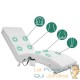 Fauteuil Ergonomique Simili Cuir blanc. MASSAGE et Chauffant avec télécommande