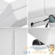 Fauteuil Ergonomique Simili Cuir blanc. MASSAGE et Chauffant avec télécommande