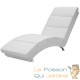 Fauteuil Ergonomique Simili Cuir blanc. MASSAGE et Chauffant avec télécommande