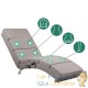 Fauteuil Ergonomique Tissu crème MASSAGE et Chauffant avec télécommande