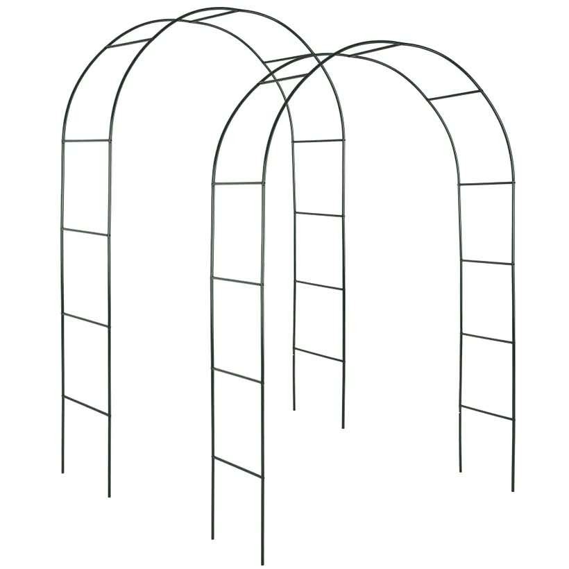 Lot de 2 Arches de jardin en acier résistant classique