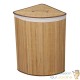 Panier à linge d'angle en bambou 57 l : Pratique brun clair