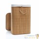 Panier à linge rectangulaire en bambou 72 l : Pratique brun clair