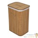 Panier à linge rectangulaire en bambou 72 l : Pratique brun clair