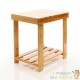 Table d'appoint en bambou polyvalente pour une utilisation élégante dans la salle de bains et ailleurs