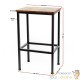 Table de bar + 2 tabouret : 120 X60 X90 : Style bois vintage