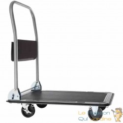 Chariot Pliable NOIR, Charge Maximale De 150 kg Avec Roulettes