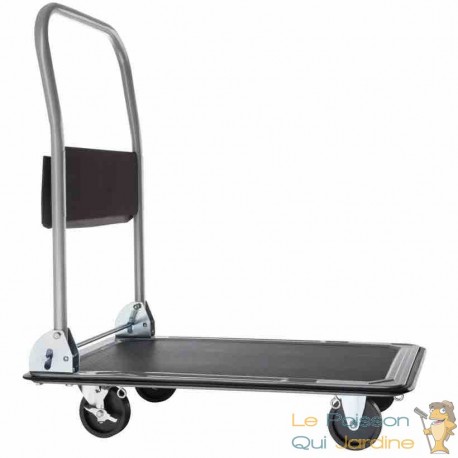 Chariot Pliable NOIR, Charge Maximale De 150 kg Avec Roulettes