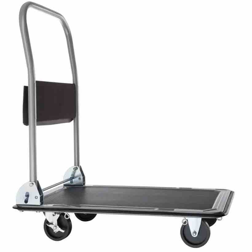 Chariot Pliable NOIR, Charge Maximale De 150 kg Avec Roulettes