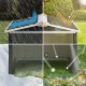 Cabane, garage moderne robot tondeuse. En metal gris 100 X 86 X 63