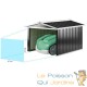 Cabane, garage moderne robot tondeuse. En metal gris 100 X 86 X 63