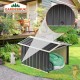 Cabane, garage moderne robot tondeuse. En metal gris 100 X 86 X 63