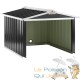 Cabane, garage moderne robot tondeuse. En metal gris 100 X 86 X 63