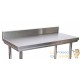 Table en Inox 120 cm avec rebords idéal, restaurant, cuisine, snack, boulangerie