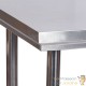 Table en Inox 120 cm avec rebords idéal, restaurant, cuisine, snack, boulangerie