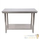 Table en Inox 120 cm étagère basse, idéal, restaurant, cuisine, snack, boulangerie