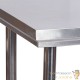 Table en Inox 120 cm étagère basse, idéal, restaurant, cuisine, snack, boulangerie