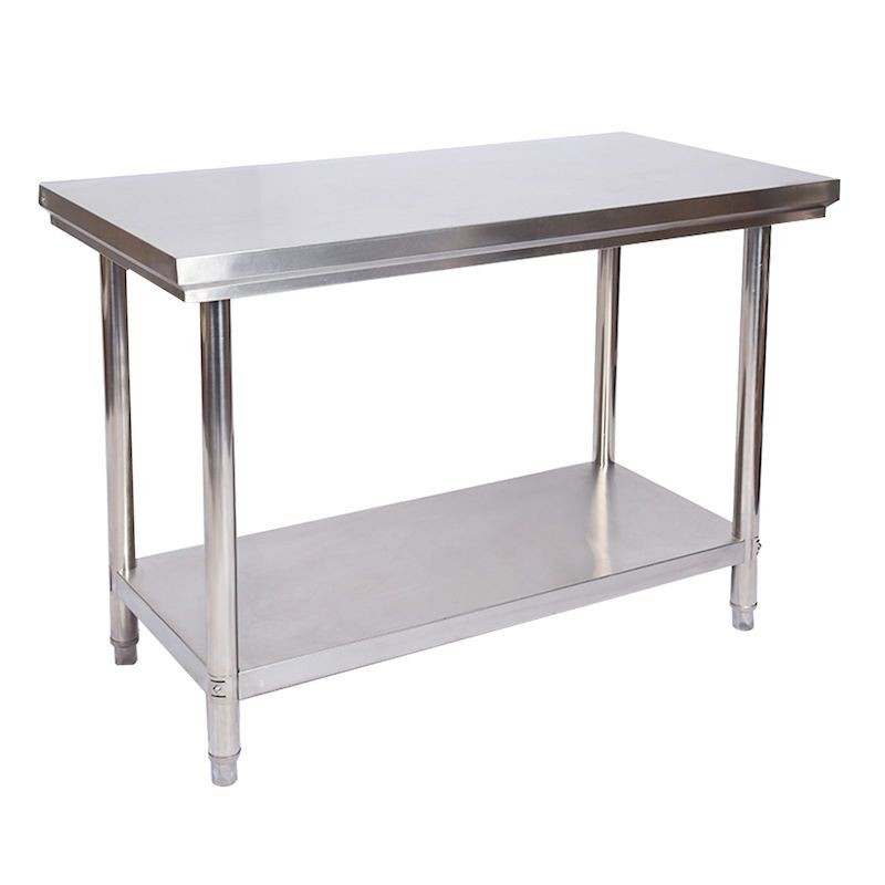 Table en Inox 120 cm étagère basse, idéal, restaurant, cuisine, snack, boulangerie