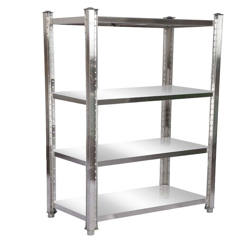 Étagère Inox 150 X 50 X 155 cm étagère 4 niveaux idéal, restaurant, cuisine, snack, boulangerie