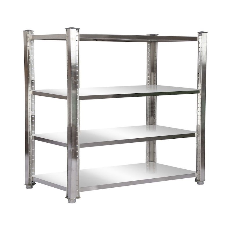Étagère Inox 180 X 50 X 155 cm étagère 4 niveaux idéal, restaurant, cuisine, snack, boulangerie