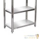 Étagère Inox 90 X 50 X 155 cm étagère 4 niveaux idéal, restaurant, cuisine, snack, boulangerie