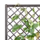 Jardinière bac en polyrotin brun avec treillis mural pour accroche des plantes