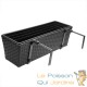 Ensemble de 2 jardinières de balcon 19l chacune