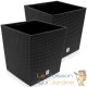 Lot de 2 Pots de fleurs de 40 Xr 40, 64 l gris anthracite