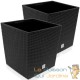 lot de 2 Pots de fleurs de 40 Xr 40, 64 l gris anthracite