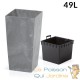 Lot de 2 Pots de fleurs imitation béton 49 l 32,5x32,5x61 cm