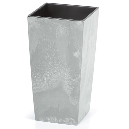 Pot de fleurs imitation béton clair 91 l 40 x 40 x 75