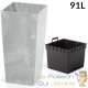 Lot de 2 Pots de fleurs imitation béton clair 91 l 40 x 40 x 75