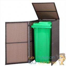 Cache Poubelle pour le jardin. 115 cm de hauteur. idéal container sur roulette