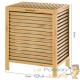 Panier À Linge coffre Meuble Bambou, 61 cm de haut et 62 litres environ