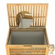 Panier À Linge coffre Meuble Bambou, 61 cm de haut et 62 litres environ