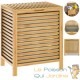 Panier À Linge coffre Meuble Bambou, 61 cm de haut et 62 litres environ