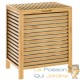 Panier À Linge coffre Meuble Bambou, 61 cm de haut et 62 litres environ