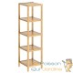 Étagère salle de bain avec 5 niveaux Bambou 140 cm de hat