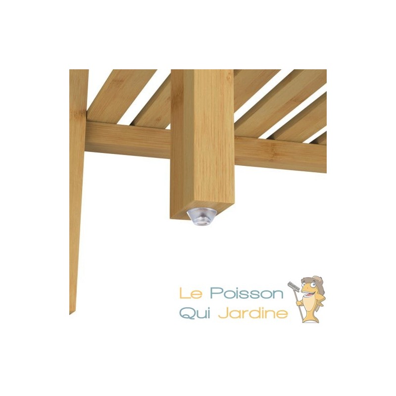 Étagère salle de bain, salon ou hall avec 4 niveaux Bambou 123 cm de  hauteur - Le Poisson Qui Jardine