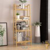 Étagère salle de bain, salon ou hall avec 4 niveaux Bambou 123 cm de hauteur