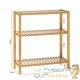 Étagère salle de bain, salon ou hall avec 3 niveaux Bambou 66 cm de hauteur