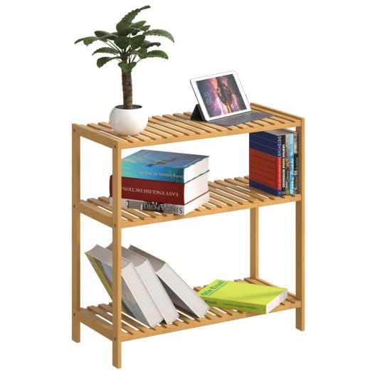Étagère salle de bain, salon ou hall avec 3 niveaux Bambou 66 cm de hauteur