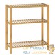 Étagère salle de bain, salon ou hall avec 3 niveaux Bambou 66 cm de hauteur