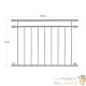 Balustrade de balcon, 128 cm X 90 cm en inox modèle 2