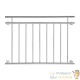 Balustrade de balcon, 128 cm X 90 cm en inox modèle 2
