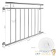 Balustrade de balcon, 128 cm X 90 cm en inox modèle 2