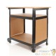 Établi mobile sur roues 68 x5 0x 66-82 cm Réglable en hauteur avec Étagères