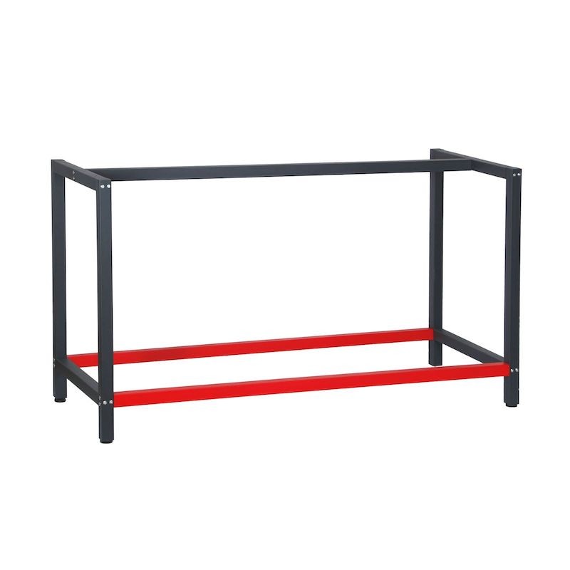 Chassis Établi Noir et Rouge 150 X 57 X 81 : Idéal pour vos travaux de bricolage et emballages