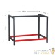 Chassis Établi Noir et Rouge 100 X 57 X 81 : Idéal pour vos travaux de bricolage et emballages